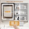 LED Bathroom Mirror Cabinet - Smart Vanity Storage, Wall Mounted, 27.6" x 25.6" Large Mirrored Organizer for Bathroom, Stylish & Functional Bathroom Cabinet. view 4