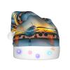 ABYchdd Aircraft Plane At Sunsets Print Adult Glowing Led Christmas Hat, Polyester 3-Mode Light Led Hat For Holiday Gatherings view 2