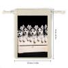 FodPand 8-Pack Cotton Linen Drawstring Bags 6.7 X 4.9 Inches Natural Small Storage Bag, Reusable Husky Dog Gift Pouch for Storage, Travel, Jewelry & Organizing view 2