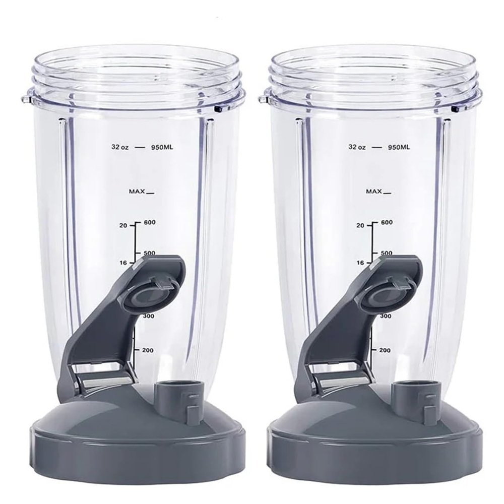 2 Pieces Of Replacement Parts 32OZ Cup With Flip Top Lid,Compatible For Nutribullet 600w/900w Blender Accessories