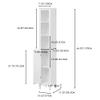 ARCOSUCU 66.92" Tall Bathroom Storage Cabinet with Adjustable Shelves,Slim 1 Doors Freestanding Cabinet with Anti-Tip, Open compartments, for Home, Small Spaces, Bathroom,Kitchen, Living Room (White) view 2