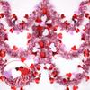 50 Ft Valentines Heart Tinsel Garland Decorations, Valentines Day Red Pink White Metallic Garland Valentine's Day Decorations for Home Indoor Outdoor Wedding Hanging Valentines Day Decor view 1