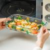 Roast Glass Baking Dish Rice Bowl High Borosilicate Plate Double Ear Dinner Steam Salad Pasta(1000ml) view 3