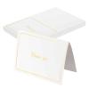 MECCANIXITY 40pcs "Thank You" Place Cards, Line Border Foldable Blank Fillable Cardstock Greeting Cards for Table Setting view 1