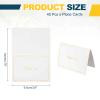 MECCANIXITY 40pcs "Thank You" Place Cards, Line Border Foldable Blank Fillable Cardstock Greeting Cards for Table Setting view 2
