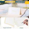 MECCANIXITY 40pcs "Thank You" Place Cards, Line Border Foldable Blank Fillable Cardstock Greeting Cards for Table Setting view 3