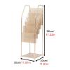 Floor Office Home Magazine Rack, Magazine Holder Large Metal, Newspaper Vinyl Records Comicbooks Picture Book Large Capacity Storage Organizer(Gold) view 2