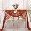 Set of 10 Gauze Wedding Table Runner, Semi-Sheer Cheesecloth for Christmas Dining Party Arches Cake Table Decor(10PCS Purpur) view 3