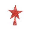 YYZKYTO Christmas Ornaments Star Toppers Five Tree Ornaments Treetop Ornament Cm Party Glittering Christmas Point Red for Wrought Iron Supplies Topper Star Glitter Star Commemoration Day view 1