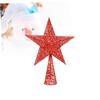 YYZKYTO Christmas Ornaments Star Toppers Five Tree Ornaments Treetop Ornament Cm Party Glittering Christmas Point Red for Wrought Iron Supplies Topper Star Glitter Star Commemoration Day view 3