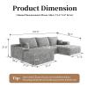 107.5" Cloud Modular U-Shaped Boneless Couches Sectional Sofa for Living Room Apartment, Deep Seat Comfy Couch with Chaise and Ottoman, No Assembly Required (Gray, Right Facing Chaise) view 2