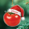 Tomato 2D Shape Ornament for Christmas 2026, Personalized Name Tomato Lover Ornament Keepsake, Custom Fruit Christmas Ornaments for Boyfriend Girlfriend, Customized Fruits Xmas Decoration Gift view 1
