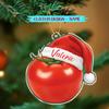 Tomato 2D Shape Ornament for Christmas 2026, Personalized Name Tomato Lover Ornament Keepsake, Custom Fruit Christmas Ornaments for Boyfriend Girlfriend, Customized Fruits Xmas Decoration Gift view 2