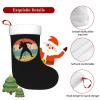 AHUNARLOP Shot Put Christmas Stockings, Xmas Stockings, 18" Large Xmas Stocking, Christmas Party Fireplace Family Hanging Stocking Decorations(White and Black) view 2
