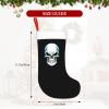 BYOBLU Guatemalan Flag Skull Guatemala Christmas Stockings, Xmas Stockings, 18" Large Xmas Stocking, Christmas Party Fireplace Family Hanging Stocking Decorations(White and Black) view 2