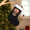 BYOBLU Canadian Flag Skull Christmas Stockings, Xmas Stockings, 18" Large Xmas Stocking, Christmas Party Fireplace Family Hanging Stocking Decorations(White and Black) view 1