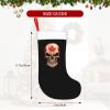BYOBLU Canadian Flag Skull Christmas Stockings, Xmas Stockings, 18" Large Xmas Stocking, Christmas Party Fireplace Family Hanging Stocking Decorations(White and Black) view 2