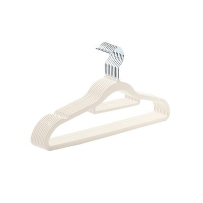 10/20pcs Flocking Clothes Drying Rack Support(White,20pcs)