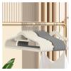 10/20pcs Flocking Clothes Drying Rack Support(White,20pcs) view 2