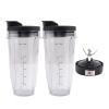 A67Z 24Oz Cups With To-Go Lids, Compatible For Nutri Ninja IQ BN801 SS101 BL480-30 BL641 BL642-30 Blender view 4