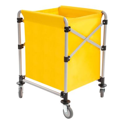 220Lbs Commercial Laundry Cart, Heavy Duty Laundry Basket Organizer, Folding Laundry Cart for Home & Hotel, Clothes Storage, Industrial Dirty Clothes Hamper