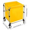 220Lbs Commercial Laundry Cart, Heavy Duty Laundry Basket Organizer, Folding Laundry Cart for Home & Hotel, Clothes Storage, Industrial Dirty Clothes Hamper view 2