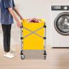 220Lbs Commercial Laundry Cart, Heavy Duty Laundry Basket Organizer, Folding Laundry Cart for Home & Hotel, Clothes Storage, Industrial Dirty Clothes Hamper view 3