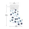 Christmas Stockings, 18 inches Burlap with Plush Faux Fur Cuff Stockings Blue Puppy Bones Puppy Footprints Xmas Party Decorations view 2