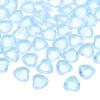 MECCANIXITY 100 Pcs Acrylic Heart Rhinestone, 12mm Pointback Clear Heart Crystal Gems Rhinestone Vase Filler Gems for Crafting Painting Table Scatters Wedding Decorations, Blue view 1
