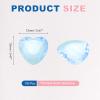 MECCANIXITY 100 Pcs Acrylic Heart Rhinestone, 12mm Pointback Clear Heart Crystal Gems Rhinestone Vase Filler Gems for Crafting Painting Table Scatters Wedding Decorations, Blue view 2