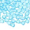 MECCANIXITY 50 Pcs Acrylic Heart Rhinestone, 12mm Pointback Clear Heart Crystal Gems Rhinestone Vase Filler Gems for Crafting Painting Table Scatters Wedding Decorations, Lake Blue view 1