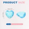 MECCANIXITY 50 Pcs Acrylic Heart Rhinestone, 12mm Pointback Clear Heart Crystal Gems Rhinestone Vase Filler Gems for Crafting Painting Table Scatters Wedding Decorations, Lake Blue view 2