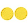 2 PCS Car Cup Holder Coaster for Citroen DS7 2016+, Rubber Universal Non Slip Spill Waterproof Embedded in Ornaments Interior Accessories,F/Yellow view 1