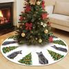 White Christmas Tree Skirt Large Soft Custom Pet Photos Decoracion De Navidad Winter Holiday Tree Mat Decoration Unique Holiday Decorations Ornaments Birthday Gifts for Women view 1