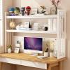 Desktop Shelf Organizer Adjustable Bookcase,Nizer for Office Supplies and Accessories Storage 2 Tier for Computer Desk Display(D,100CM/39.3IN) view 1