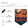 Nightmare Pumpkin Happy Halloween Bat hanging banner with telescopic rod party banner hanging decorations for Indoor,Outdoor Party view 2