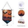 Nightmare Pumpkin Happy Halloween Bat hanging banner with telescopic rod party banner hanging decorations for Indoor,Outdoor Party view 3