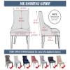 Stretch Wingback Chair Cover Slipcover, Washable Upholstered Armchair Covers Fits Arm Dining Chairs, Accent Chair Protector for Living Room, Banquet(C-Beige,1PCS) view 2