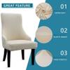 Stretch Wingback Chair Cover Slipcover, Washable Upholstered Armchair Covers Fits Arm Dining Chairs, Accent Chair Protector for Living Room, Banquet(C-Beige,1PCS) view 3
