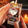 Personalized Memorial Crystal Candle Holder Custom Engraved Crystal Candle for Loss of Loved One or Pet, Sympathy Wings Candle with Photo & Name (Color 1) view 2