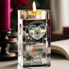 Personalized Memorial Crystal Candle Holder Custom Engraved Crystal Candle for Loss of Loved One or Pet, Sympathy Wings Candle with Photo & Name (Color 1) view 3