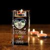 Personalized Memorial Crystal Candle Holder Custom Engraved Crystal Candle for Loss of Loved One or Pet, Sympathy Wings Candle with Photo & Name (Color 1) view 4