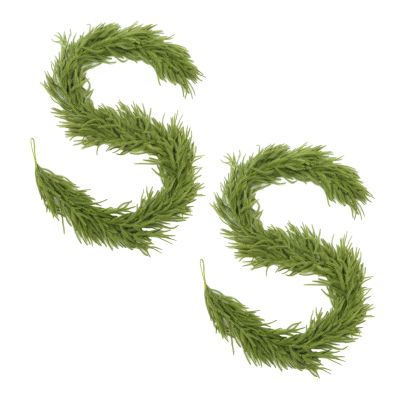 2Pcs 6FT Artificial Pine Christmas Garland, Faux Greenery for Mantel, Table, Wall, and Home Party Decor