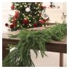 2Pcs 6FT Artificial Pine Christmas Garland, Faux Greenery for Mantel, Table, Wall, and Home Party Decor view 2