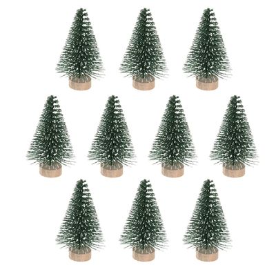 YYZKYTO s Decor with Snow Covered Pine 5cm Ornaments for Home Party Bar Bottle Brush Trees Commemoration Day