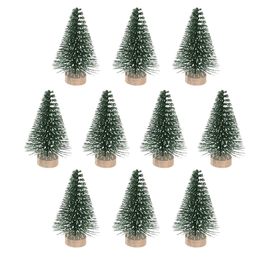 YYZKYTO s Decor with Snow Covered Pine 5cm Ornaments for Home Party Bar Bottle Brush Trees Commemoration Day