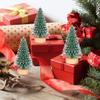 YYZKYTO s Decor with Snow Covered Pine 5cm Ornaments for Home Party Bar Bottle Brush Trees Commemoration Day view 4