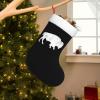 AMZWZSH Buffalo Retro Bison Animal Lover- Christmas Stockings, Xmas Stockings, 18" Large Xmas Stocking, Christmas Party Fireplace Family Hanging Stocking Decorations(White and Black) view 1