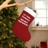 AMZWZSH Hey There Train Wreck, This Isn't Your Station Christmas Stockings, Xmas Stockings, 18" Large Xmas Stocking, Christmas Party Fireplace Family Hanging Stocking Decorations(Red and White) view 1