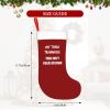 AMZWZSH Hey There Train Wreck, This Isn't Your Station Christmas Stockings, Xmas Stockings, 18" Large Xmas Stocking, Christmas Party Fireplace Family Hanging Stocking Decorations(Red and White) view 4